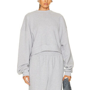 Wardrobe.Nyc X 'Hailey' Grey Cotton Bieber Hb Track Top Size S